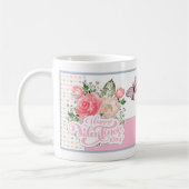 Mug Belle Saint-Valentin Florale & Papillon (Gauche)