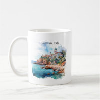 Belle Sardaigne Italie Aquarelle Voyage
