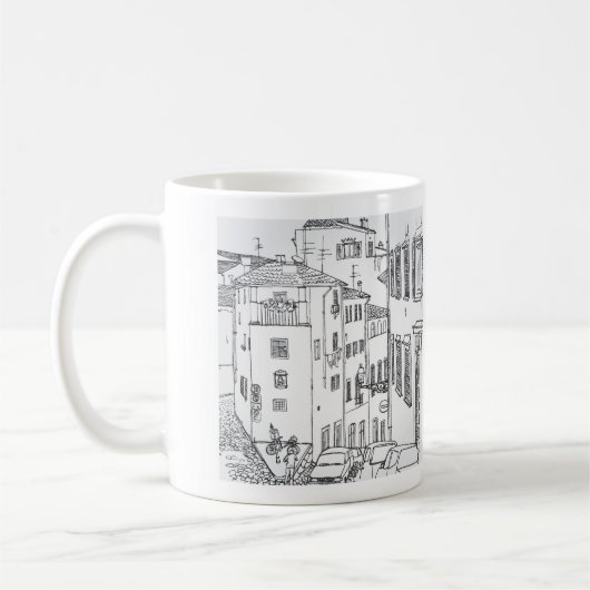 Mug Belle Sketch Coffee Cup à la main (Gauche)