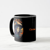 Mug Belle sorcière d'Halloween en noir (Devant gauche)