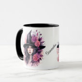 Mug Belle sorcière Halloween personnalisée (Devant gauche)