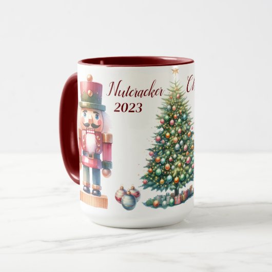 Mug Belle Sublimation de Nutcracker personnalisée (Devant gauche)