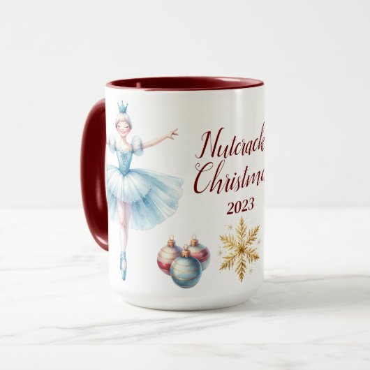 Mug Belle Sublimation de Nutcracker personnalisée (Devant gauche)