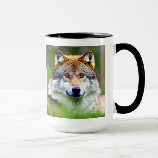 Mug Belle tête de loup Peinture (Droite)