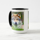 Mug Belle tête de loup Peinture (Devant gauche)
