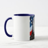 Mug Belle tête et un drapeau américain 1 d'Eagle (Gauche)
