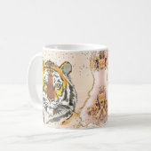 Mug Belle Tiger Jungle Safari Café Mug, Coupe (Devant gauche)