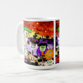 Mug Belle Trick ou Traitements Halloween Amusants Éffr (Devant gauche)