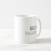 Mug Belle typographie de bonjour simple (Devant droit)