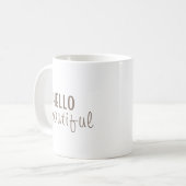 Mug Belle typographie de bonjour simple (Devant gauche)