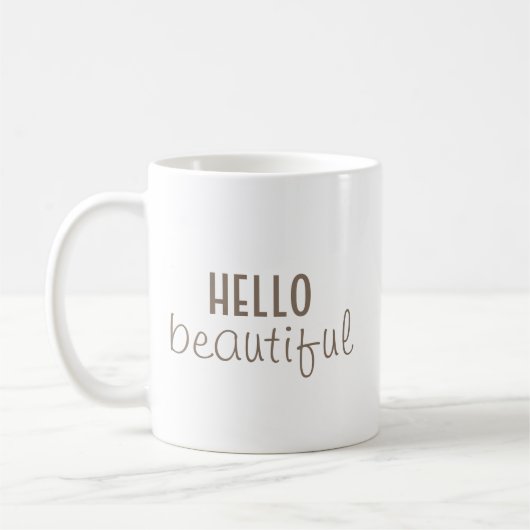 Mug Belle typographie de bonjour simple (Gauche)