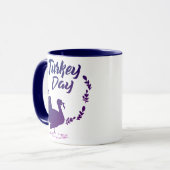 Mug Belle typographie de la fête de la Turquie avec fo (Devant gauche)