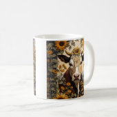 Mug Belle Vache de campagne tournesol décoratif (Devant droit)