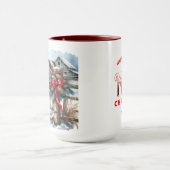 Mug Belle vache de vacances avec Cardinal Personnalisé (Centre)