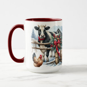 Mug Belle vache de vacances avec Cardinal Personnalisé