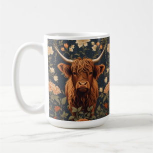 Mug Belle vache Highland Vintage Floral