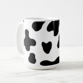 Mug Belle vache noire et blanche moderne (Devant gauche)