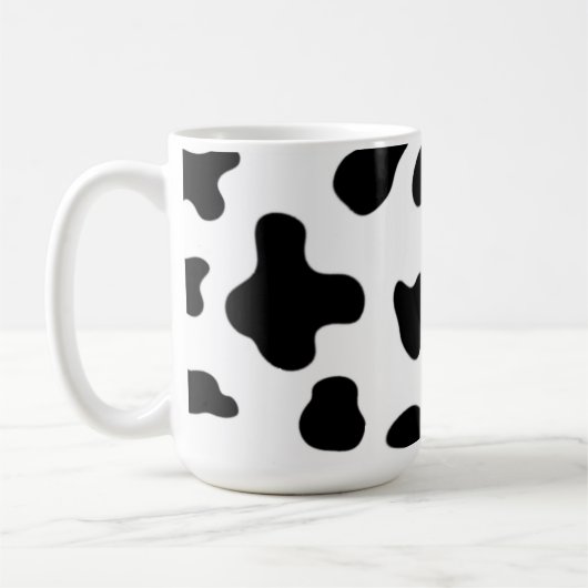 Mug Belle vache noire et blanche moderne (Gauche)