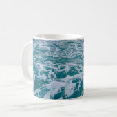 Mug Belle vague de marbre de mer texturehipster, backg (Devant gauche)