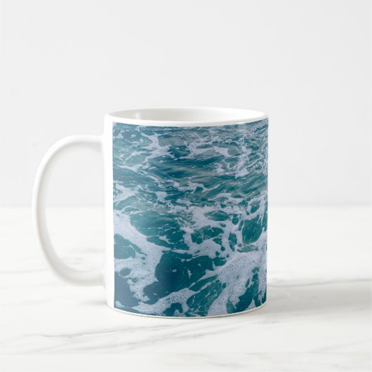 Mug Belle vague de marbre de mer texturehipster, backg (Gauche)