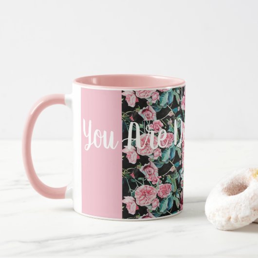 Mug Belle Vielle Roses Roses Roses Roses Vous Êtes Trè (Avec donut)