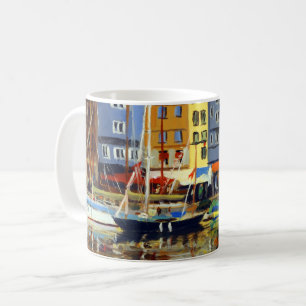Mug Belle vue des voiliers dans le port d'Honfluere