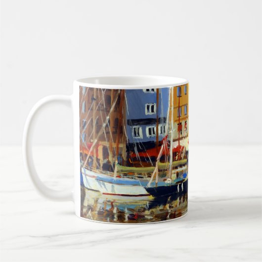 Mug Belle vue sur les voiliers à Honfluere Harbour (Gauche)