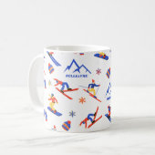 Mug Belleayre New York Motif de snowboard (Devant gauche)