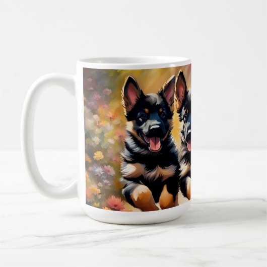 Mug Belles chiots bergers allemands (Gauche)