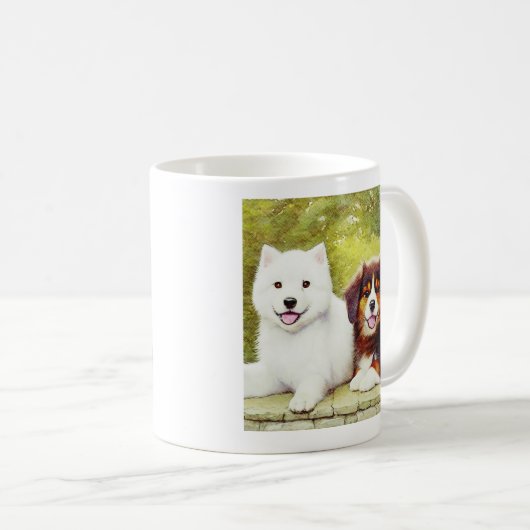 Mug Belles chips bergers Samoyed & English (Devant droit)