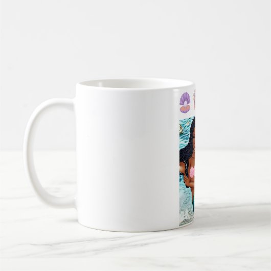 Mug Belles coquilles de sirènes noires Africaines (Gauche)
