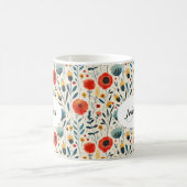 Mug Belles Couleurs Printanières Écriture Fleurs Sauva (Centre)