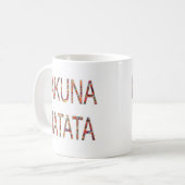 Mug Belles couleurs Vintages africaines Hakuna Matata  (Devant gauche)