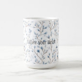 Mug Belles fleurs blanches bleues  (Centre)