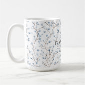 Mug Belles fleurs blanches bleues (Gauche)