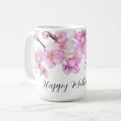 Mug Belles fleurs de cerisiers roses (Devant gauche)