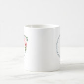 Mug Belles Fleurs de Monogramme de Printemps Romantiqu (Centre)
