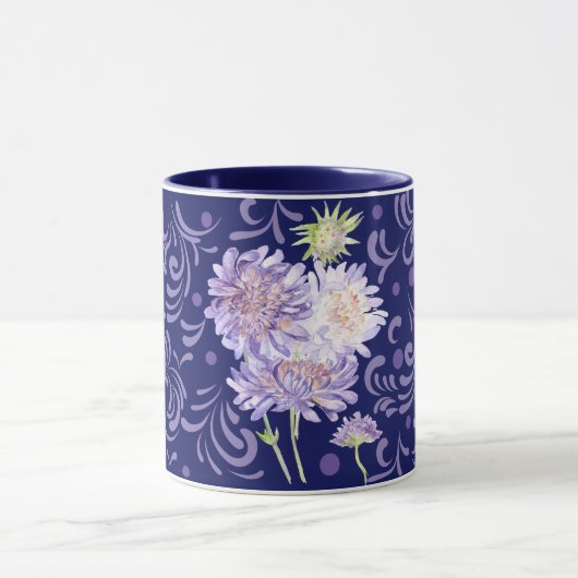 Mug Belles fleurs de prairie violette (Centre)