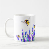 Mug Belles fleurs de printemps et les abeilles volent  (Gauche)