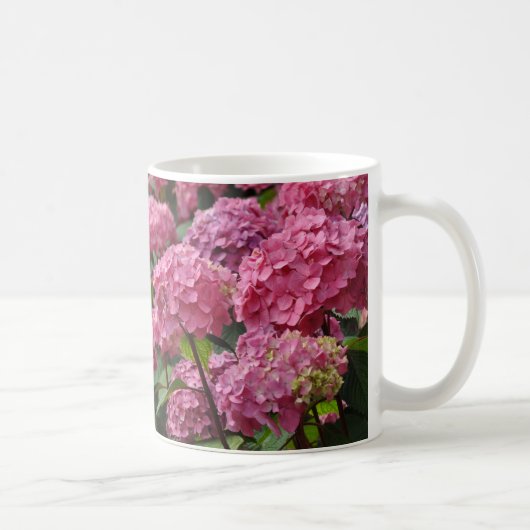Mug Belles fleurs d'hortensia rose (Droite)