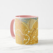 Mug Belles fleurs dorées multicolores, (Devant gauche)