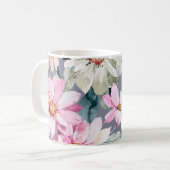 Mug Belles fleurs et feuille peint art, fleur, abs (Devant gauche)