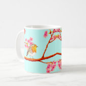 Mug Belles fleurs florales du printemps de Robin Rouge (Devant gauche)