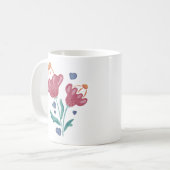 Mug Belles fleurs psychédéliques (Devant gauche)
