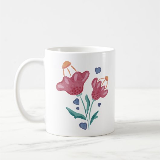 Mug Belles fleurs psychédéliques (Gauche)