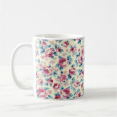 Mug Belles fleurs roses romantiques de printemps (Gauche)