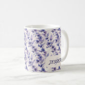 Mug Belles fleurs violettes romantiques de printemps (Devant droit)