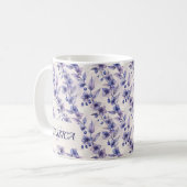 Mug Belles fleurs violettes romantiques de printemps (Devant gauche)