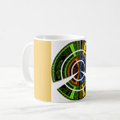 Mug Belles illustrations circulaires africaines coloré (Devant gauche)