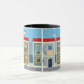 Mug Belles maisons portugaises avec tuiles ou azulejos (Centre)